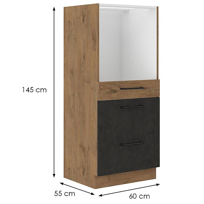 Küchenzeile Vigo Graphit Mat 60dkp-145 3s Bb