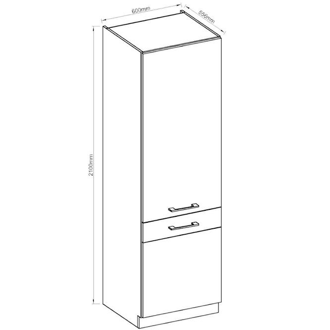 Küchenzeile Vigo Graphit Mat 60dk-210 2f