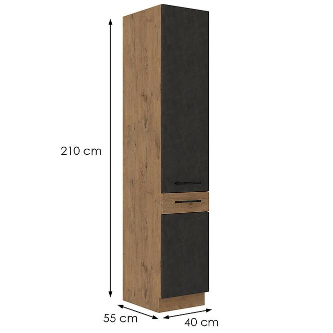 Küchenzeile Vigo Graphit Mat 40dk-210 2f