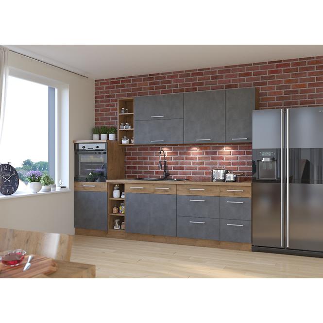 Küchenzeile Vigo Graphit Mat 60dks-210 3s 1f