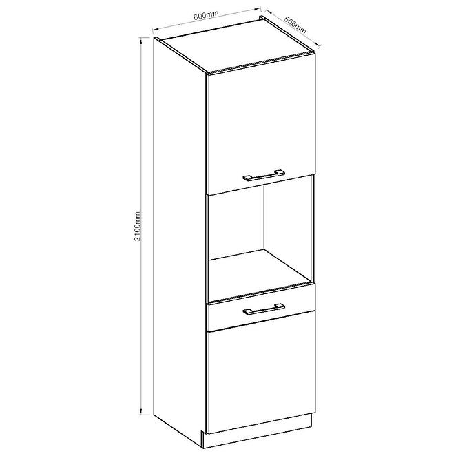 Küchenzeile Vigo Graphit Mat 60dp-210 2f