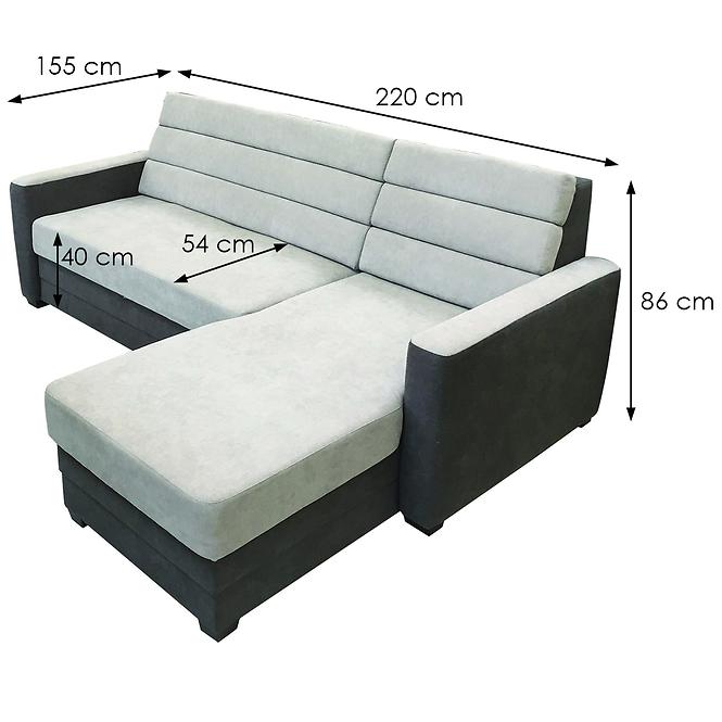 Ecksofa Coco R Adel 3+5 G1 se