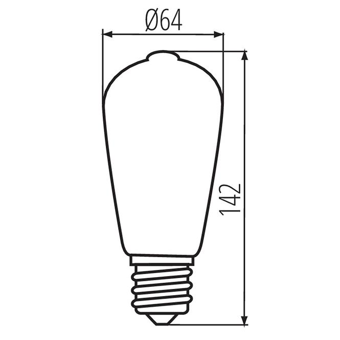 59BZ ŻARÓWKA LED 4W E27 DECOR FILAMENT ST64 2700K