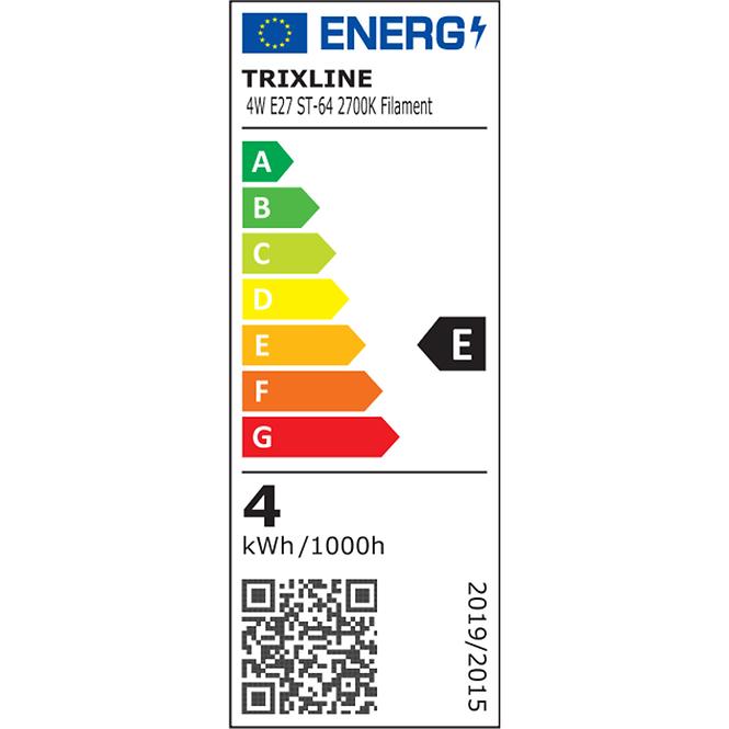 59BZ ŻARÓWKA LED 4W E27 DECOR FILAMENT ST64 2700K