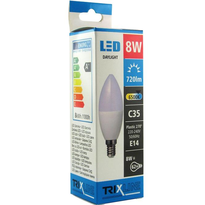 59BZ ŻAROWKA TR LED C35 8W 6500K 604lm E14