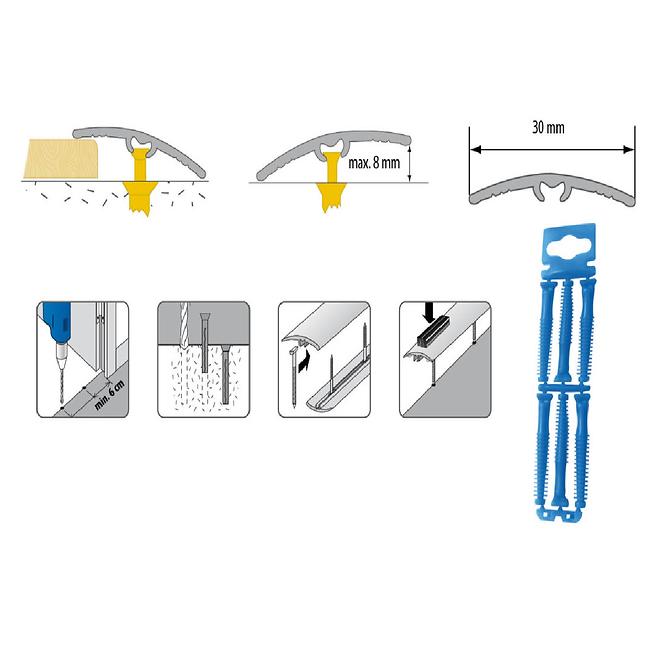 Übergangsprofil LW 30 PCV 0,9 helle Eiche