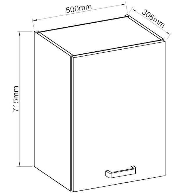 Küchenzeile Artisan Creme Glänzend 50g-72 1f