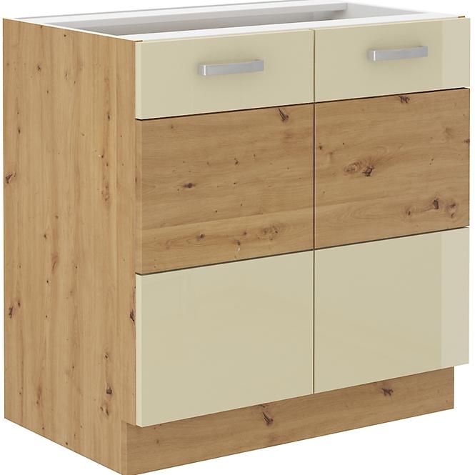 Küchenzeile Artisan Creme Glänzend 80d 2f Bb