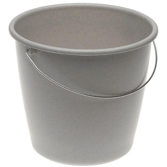 Kübel mit Metallgriff 5 L Marmor