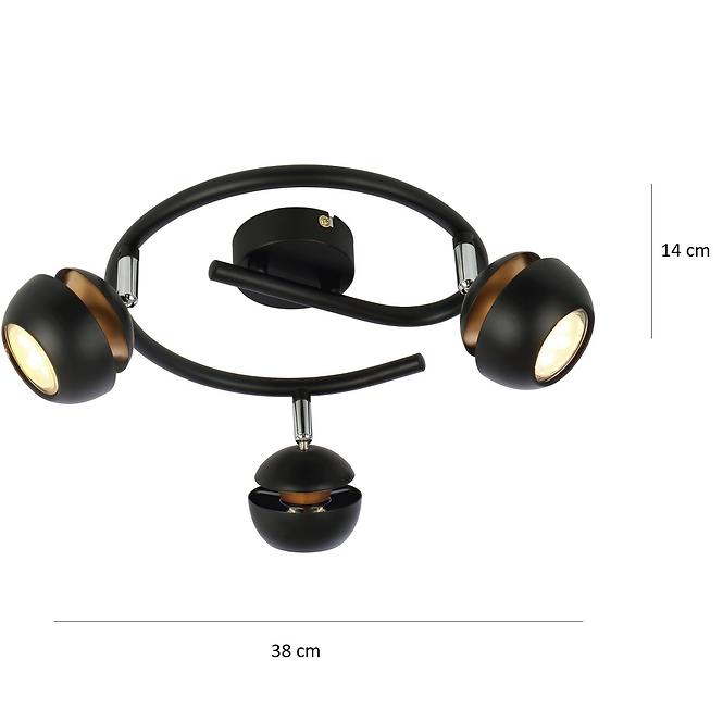 Lampe BONI 98-66596 GU10 LED CERNA SP3
