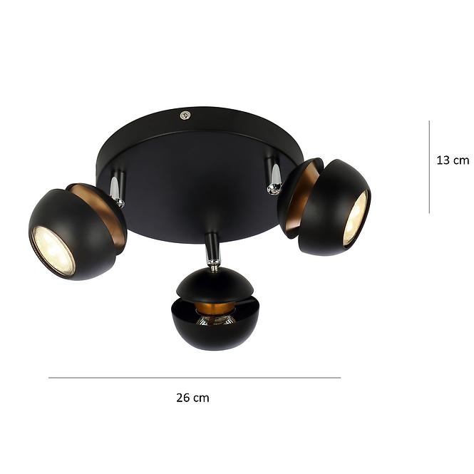 Lampe BONI 98-66602 GU10 LED CERNA PL3