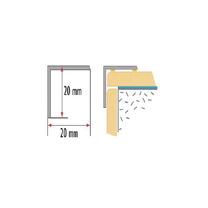 Treppenprofil schmal 1,35 landeiche