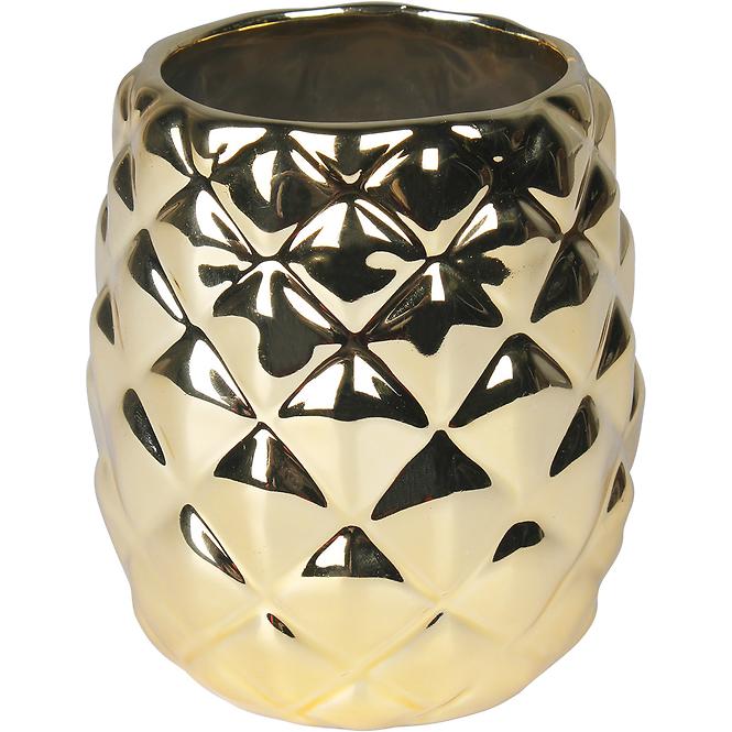 Becher pineapple, 9x10,5 cm, gold