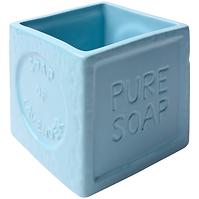Glas savon, 8,5x8,5x8,5cm, blau