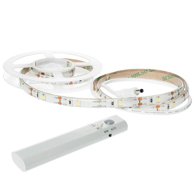 Set LED 1M 2,4W 4000K mit Sensor, Batterie AAA, CL-CDC-