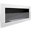 Bio Kamin 900x400 weißer Glanz mit Glas,3