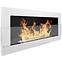 Bio Kamin 900x400 weißer Glanz mit Glas,4