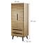 Schrank Nordi 80cm Eiche Artisan,2