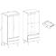 Schrank Nordi 80cm Eiche Artisan,3
