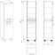 Hochschrank Uno 30 2D 1S white,3
