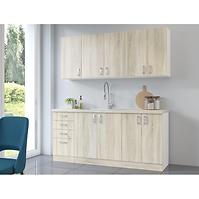 Küchenzeile Sara Sonoma 180cm ohne Arbeitsplatte