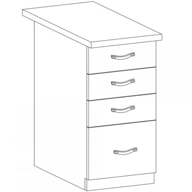 Küchenschrank Sycylia  D40S4 Weiß