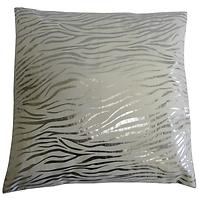 Dekorativer Polster, 45x45cm, Weiß/Silber 