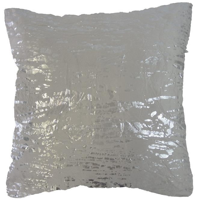 Dekorativer Polster, 45x45cm, Grau/Silber  