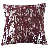 Dekorativer Polster, 45x45cm, Bordeaux/Silber