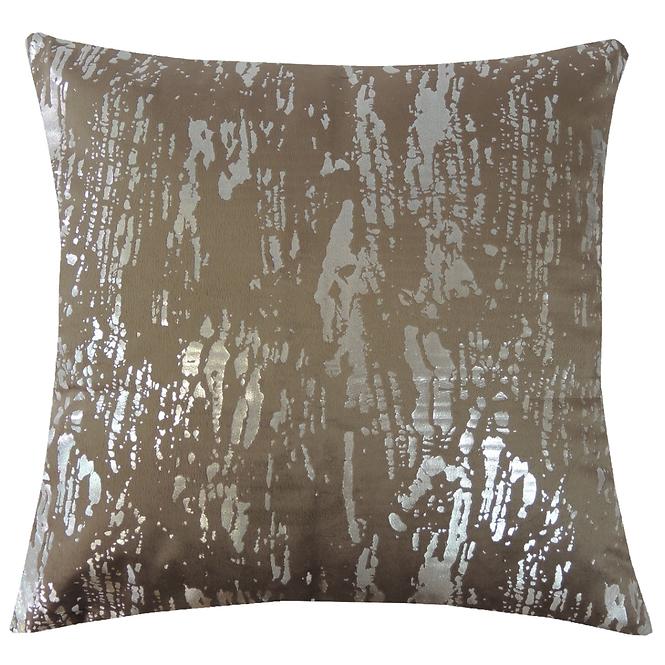 Dekorativer Polster, 45x45cm, Braun/Silber 