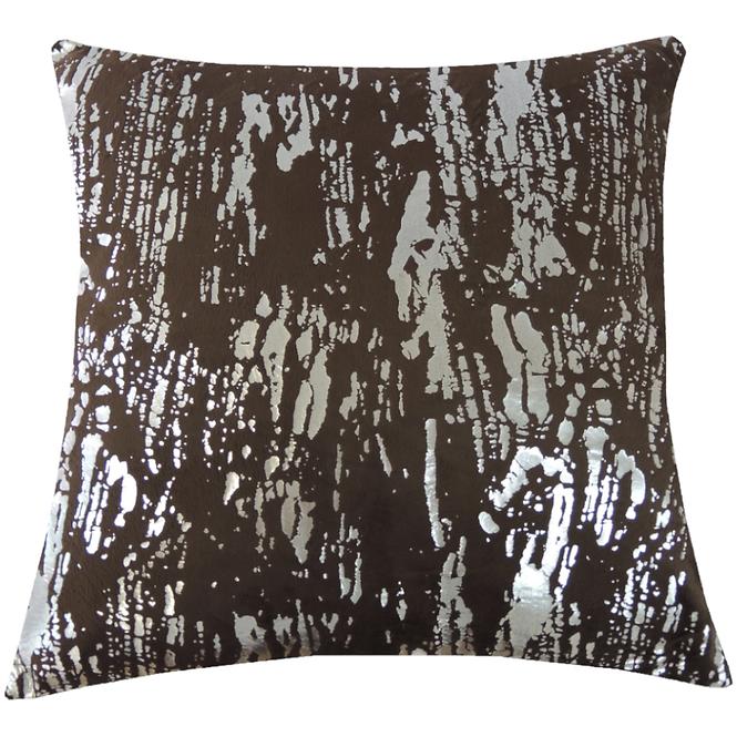 Dekorativer Polster, 45x45cm, Kaffee/Silber 