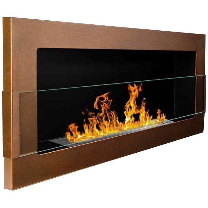 Bio Kamin 900x400 Braun strukturell inkl. Glas