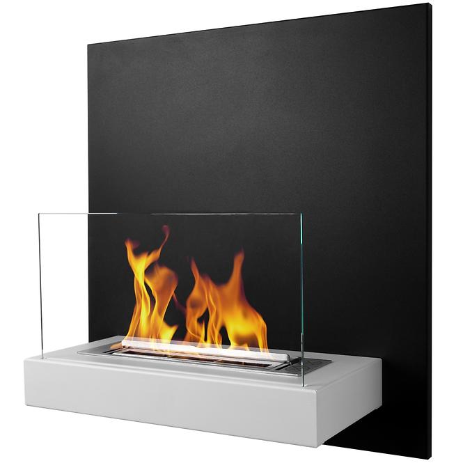 Bio Kamin board Schwarz-Weiß (mit Schreibmöglichkeit der Kreide)