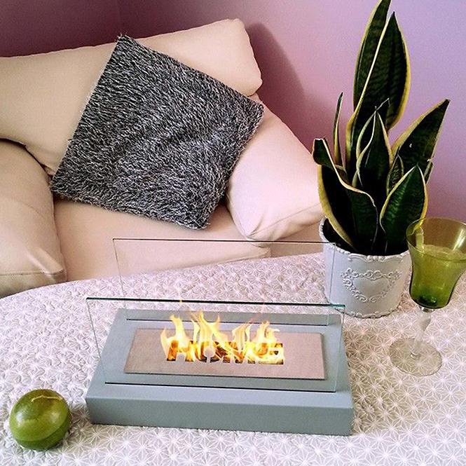 Bio Kamin home Grau strukturell