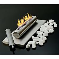 Bio Kamin freistehend Stainless Edelstahl gebürstet
