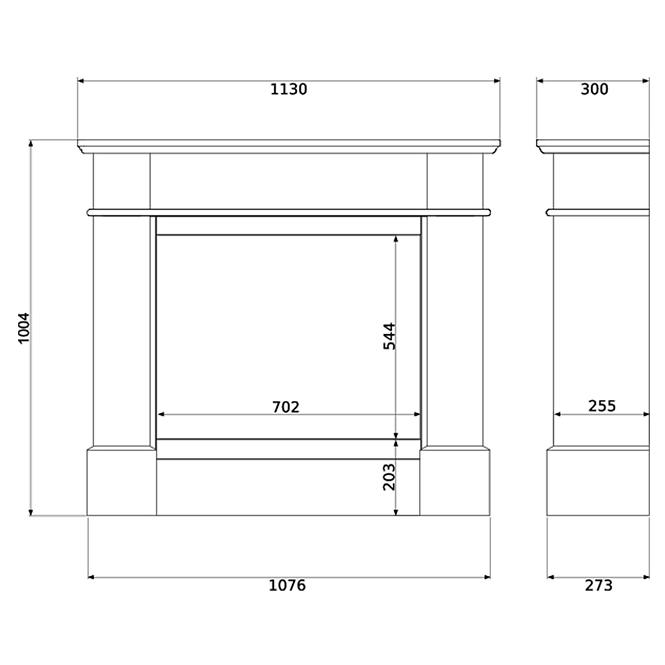 Bio Kamin portalartig Koloseum Pula inkl. Glas