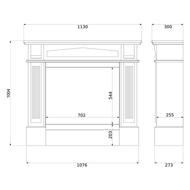 Bio Kamin portalartig Koloseum Verona inkl. Glas