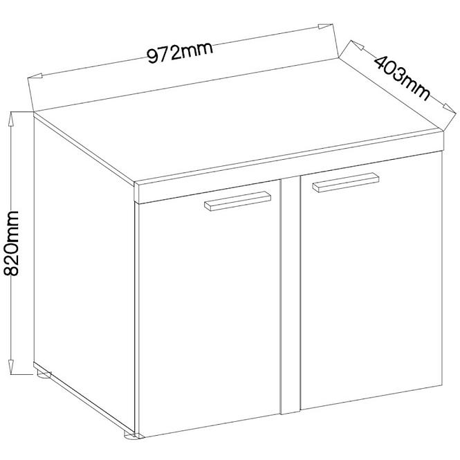 Kommode Rumba 97 cm Eiche Sonoma