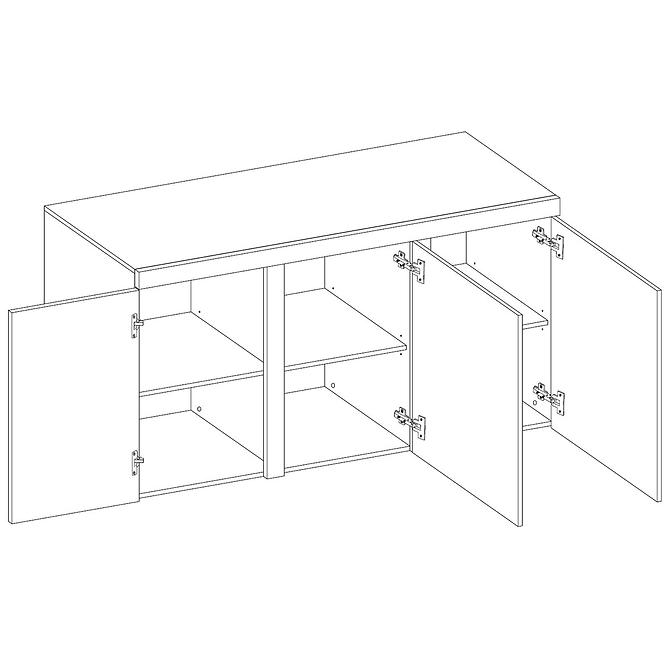 Kommode Rumba 149 cm Eiche Sonoma