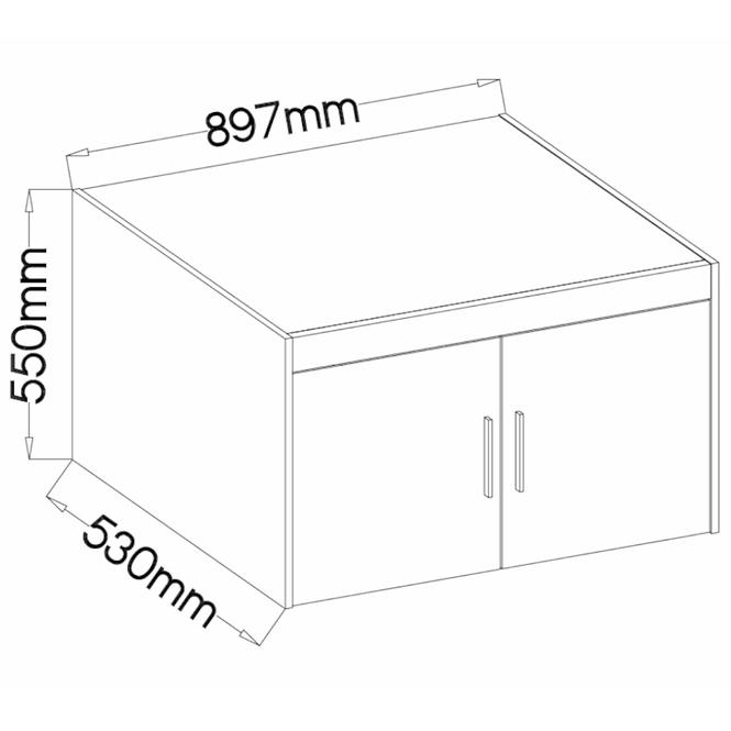 Erweiterung auf Schrank Elena 90cm 2d Eiche Lefkas