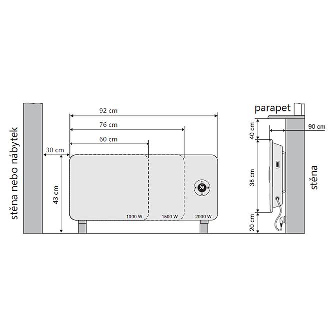 Konvektorheizung T19 1500W WIFI