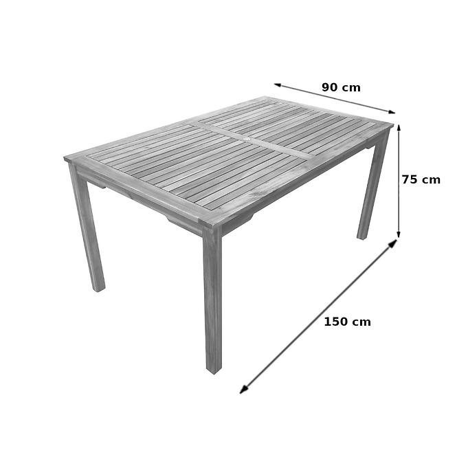 Gartenmöbel Set aus Holz + 6 Liegestühle