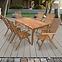 Gartenmöbel Set aus Holz + 6 Liegestühle,4