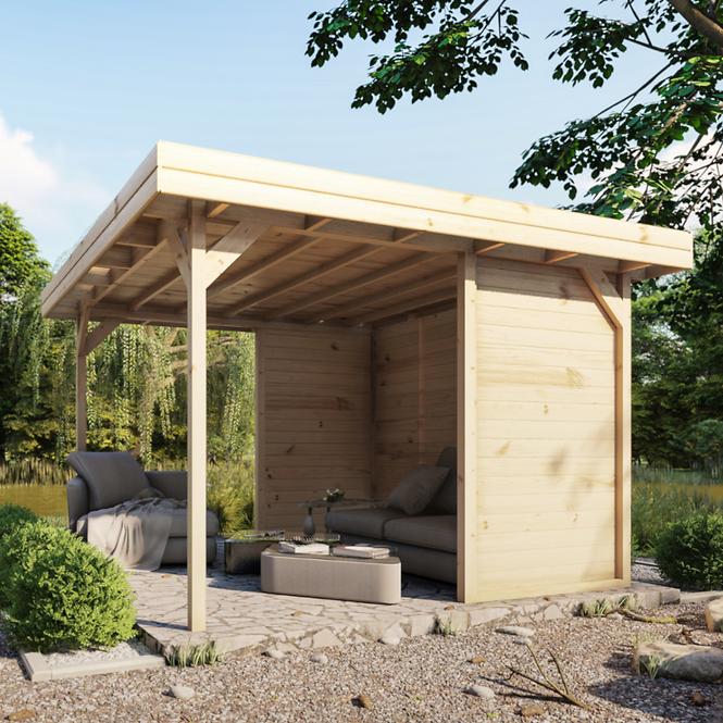 Pavillon Irga 3,5x3,5x2,25m mit wand