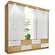 Schrank Malaga 250cm Weiß Gänzend/Eiche Artisan