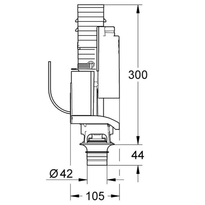 Wiederaufbauset für Doppelspülung WASTE VALVE 38736000