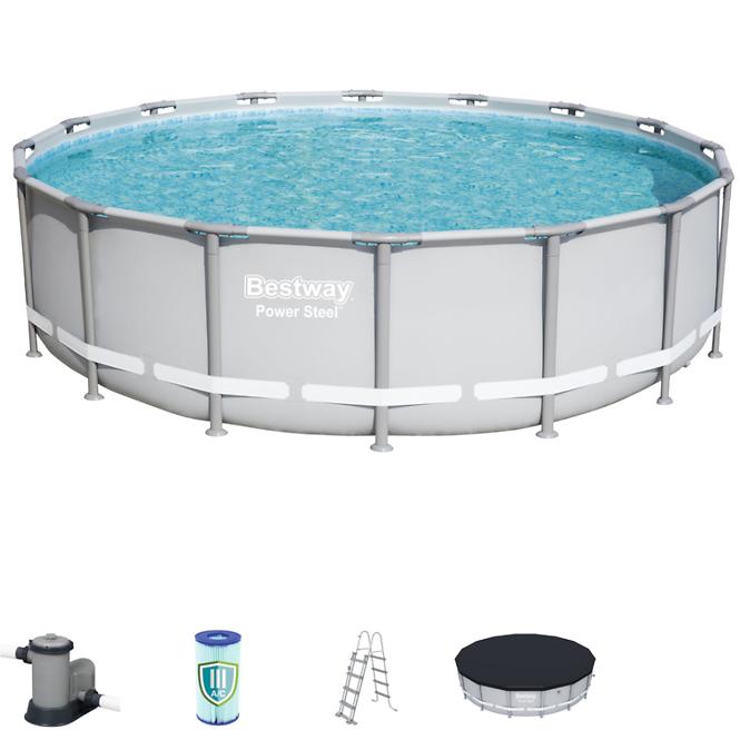 Pool mit Konstruktion Premium + Filter 4,88X1,22 56451