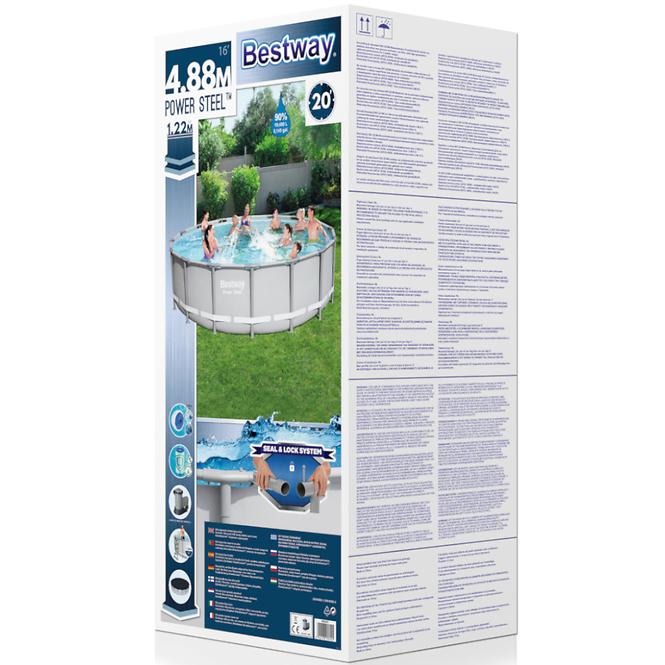 Pool mit Konstruktion Premium + Filter 4,88X1,22 56451