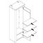 Vitrine L/R Brugia 66,7cm Grau/Weißer Glanz,3