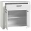 Kommode Brugia 96,4cm Grau/Weißer Glanz,2